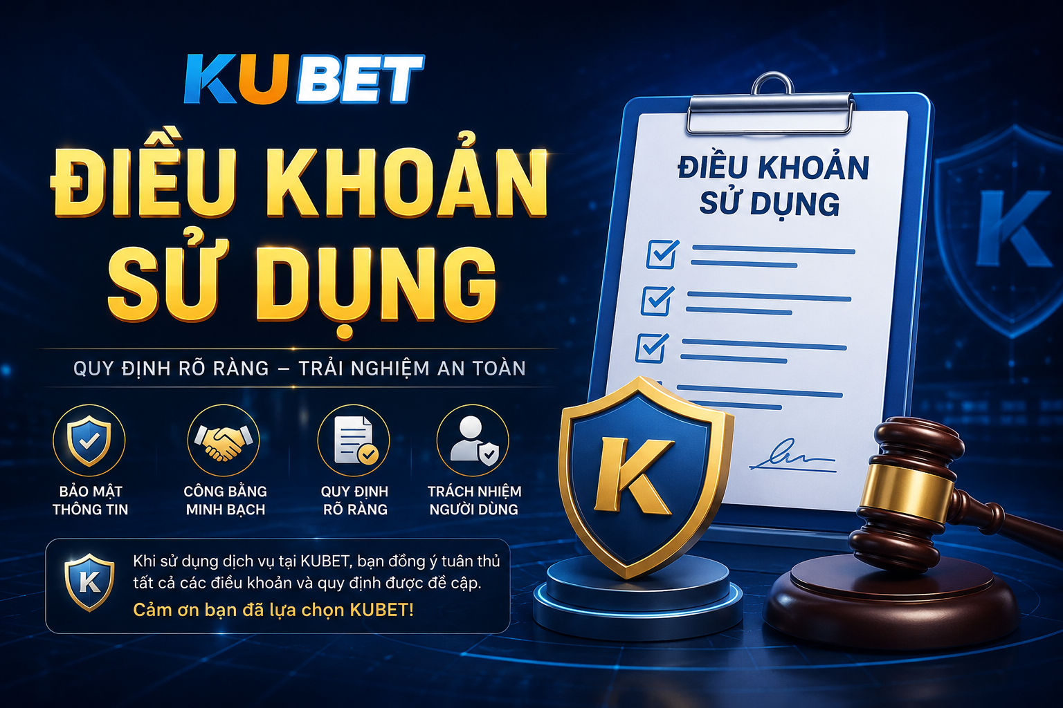 điều khoản sử dụng kubet