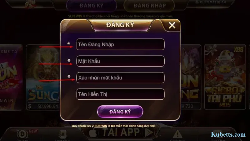 Cách đăng ký tại Sunwin đơn giản dễ thực hiện