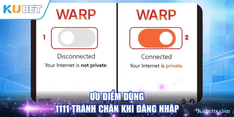 Ưu điểm dùng 1111 tránh chặn khi đăng nhập